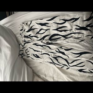 edgy black and white jeans